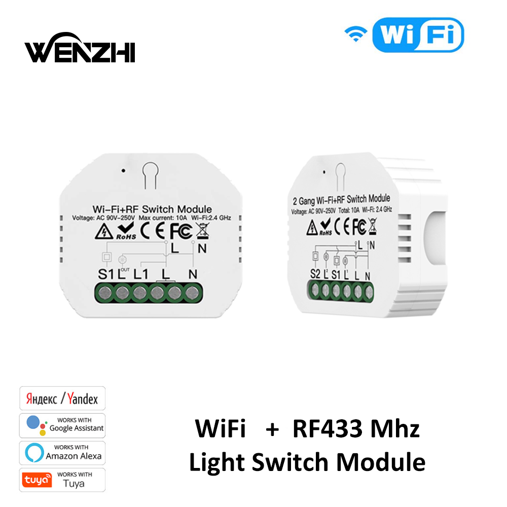 Home Automation Panel Diy - 1/2Gang ışık anahtarı DIY modülü Wifi