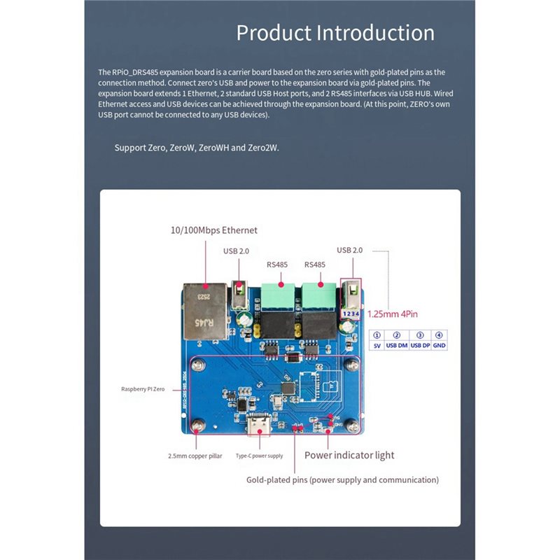Raspberry Pi için Rpi0-DRS485  - Pi Zero W Board incelemesi ve fiyatı