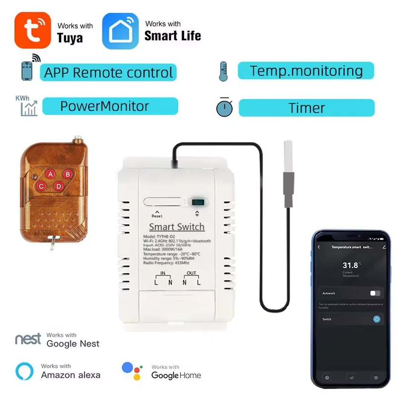 Tuya Wifi 16A/20A Akıllı Sıcak - Sonoff Basic Switch incelemesi ve fiyatı