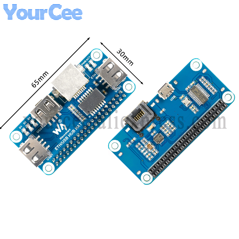 USB HUB HAT - Ethernet RJ45 Ağ - Pi Zero W Board incelemesi ve fiyatı