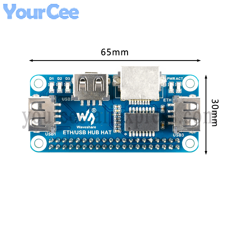 USB HUB HAT - Ethernet RJ45 Ağ - Pi Zero W Board incelemesi ve fiyatı